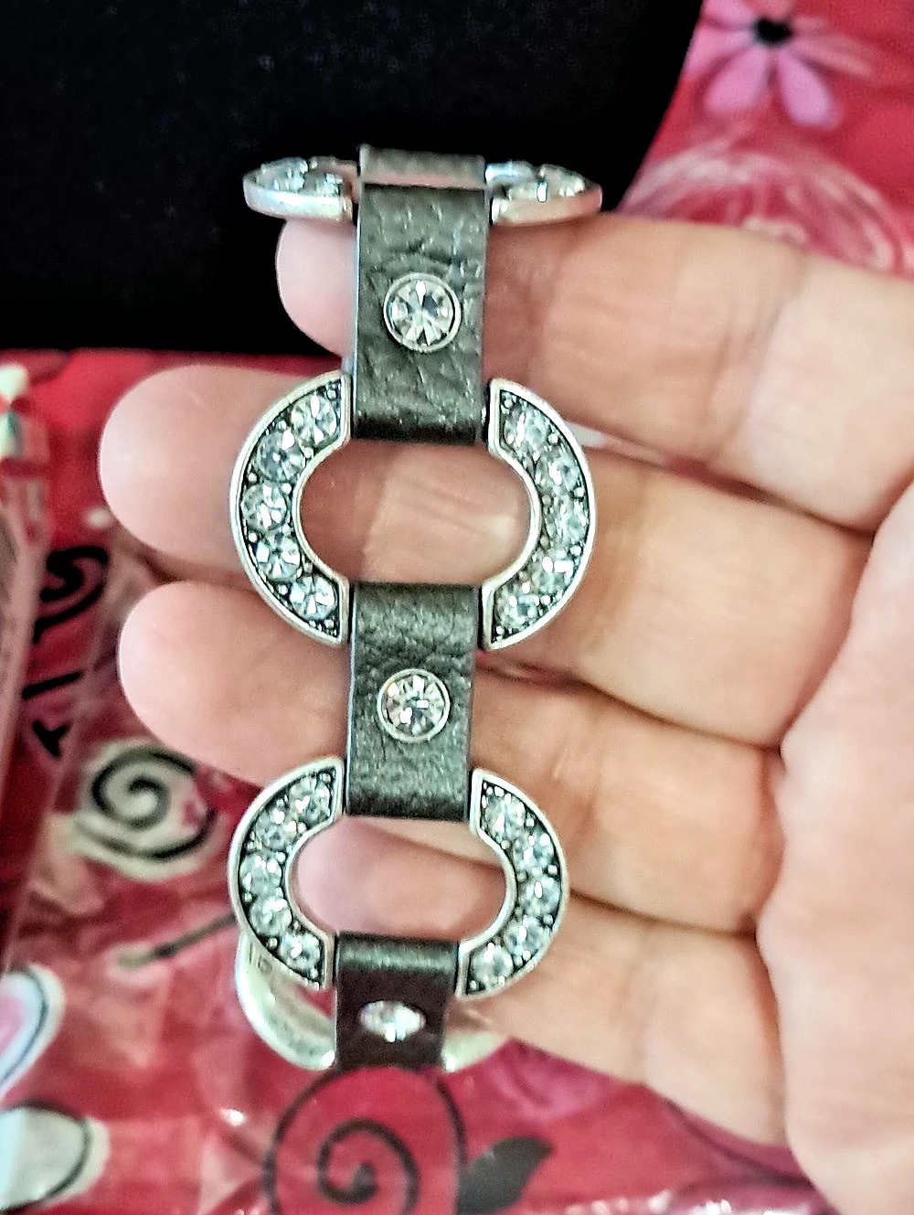 Premier Designs Starlet Rhinestone Link Bracelet Gray & Silver New